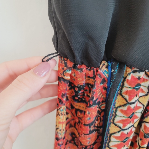 💕 Charlotte Russe Aztec Print Maxi Dress Women's Size XS - Picture 6 of 14